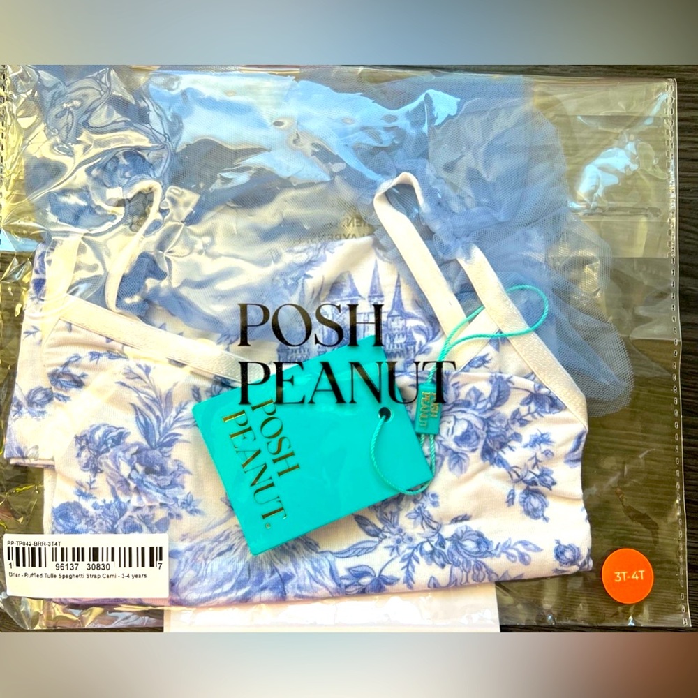 Briar 3T/4T tulle cami - posh peanut